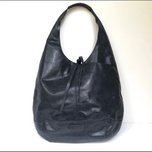 Lucky Brand Mia Leather Hobo Black